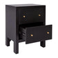 JAYLA SMALL BLACK 2-DRAWER BEDSIDE TABLE