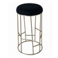 JACE GOLD STEEL BAR STOOL - BLACK LINEN