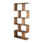 LUZU SOLID MANGO WOOD OPEN BOOKCASE /BOOKSHELF OAK BROWN 80X28X185CM