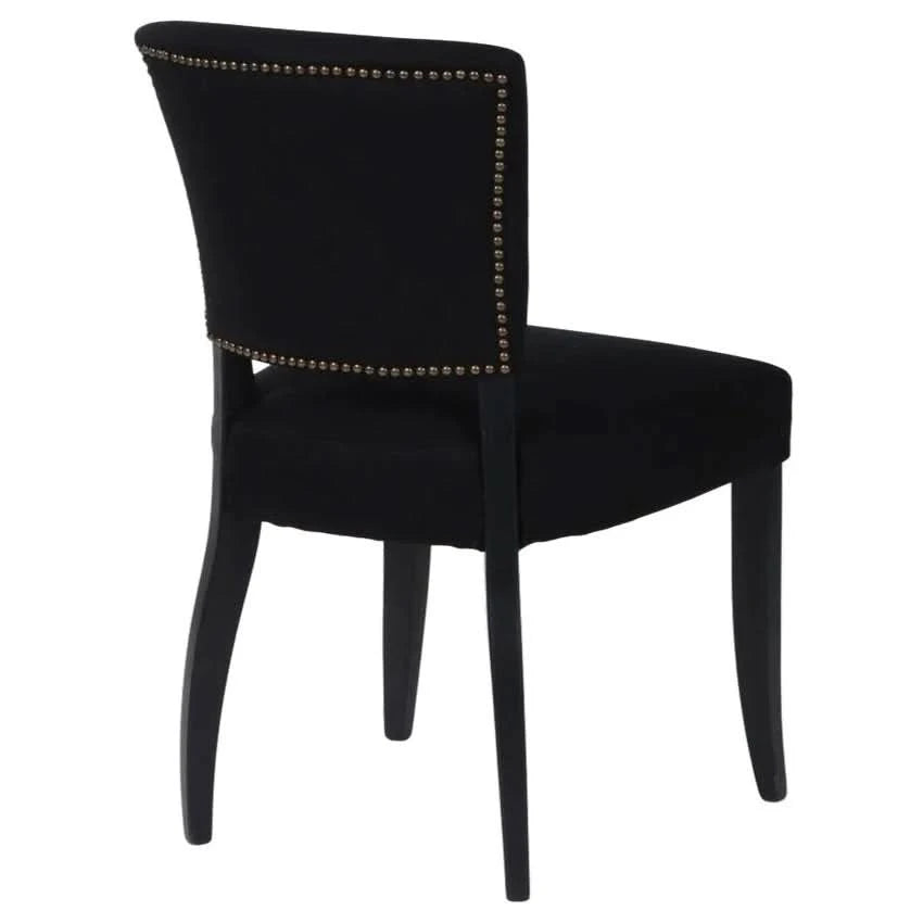 SET OF 2 CAVENDISH LINEN DINING CHAIR BLACK