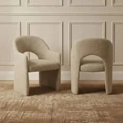 KELLER FABRIC DINING CHAIR FIELD BROWN