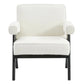 LAYTON WHITE/BLACK BOUCLE ARMCHAIR