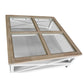 CHRISTA HAMPTON SOLID ACACIA SQUARE COFFEE TABLE LIGHT OAK/WHITE