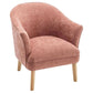 ELMORE CHENILLE FABRIC TUB CHAIR/OCCASIONAL CHAIR CORAL