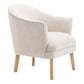 ELMORE CHENILLE FABRIC TUB CHAIR/OCCASIONAL CHAIR CREAM