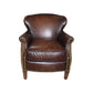 NAPIER GENUINE TOP GRAIN LEATHER ARMCHAIR EASY CHAIR LOUNGE CHAIR FONTANA COLOURED LEATHER WITH EXOTIC DARK HAIR ON HIDE
