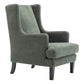 SILAS WINTER MOSS CHENILLE WING BACK ARMCHAIR/OCCASIONAL CHAIR