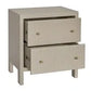 JAYLA LARGE BEIGE 2-DRAWER LARGE BEDSIDE TABLE