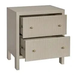 JAYLA LARGE BEIGE 2-DRAWER LARGE BEDSIDE TABLE