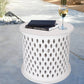MELODIA ROUND WOODEN SIDE TABLE - INDOOR/OUTDOOR  DISTRESSED