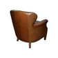 NAPIER GENUINE TOP GRAIN LEATHER ARMCHAIR EASY CHAIR LOUNGE CHAIR LATTE COLOUR