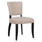 SET OF 2 CAVENDISH LINEN DINING CHAIR BEIGE/BLACK