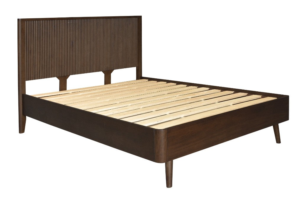 SEVERIN SOLID & VENEER MALAYSIAN HARDWOOD KING BED  WALNUT