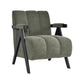 PELLERIN FABRIC ARMCHAIR & MATCHING STOOL DARK GREEN