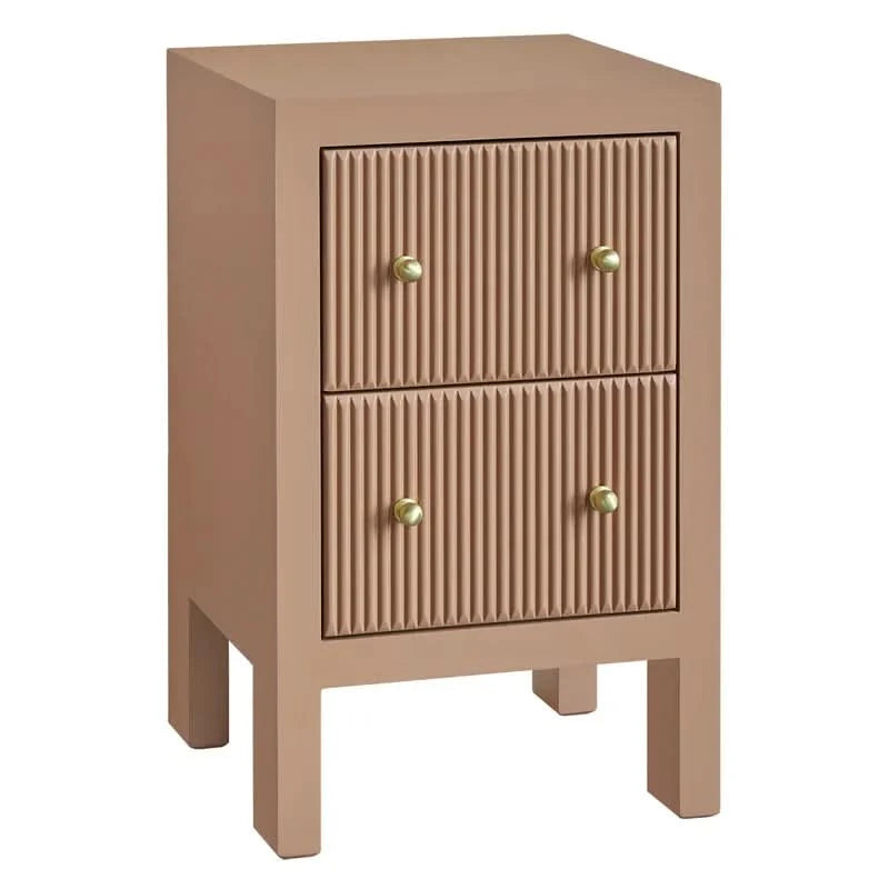 JAYLA PETITE MOCHA MOUSSE 2-DRAWER BEDSIDE TABLE