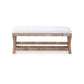 CROZAT MAHOGANY/RATTAN BENCH NATURAL MEDIUM