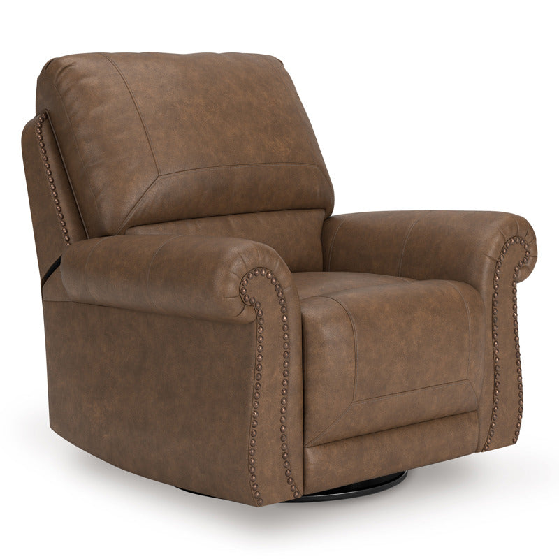 EMBER FAUX LEATHER 1 SEATER RECLINER ARMCHAIR/ROCKING CHAIR BROWN