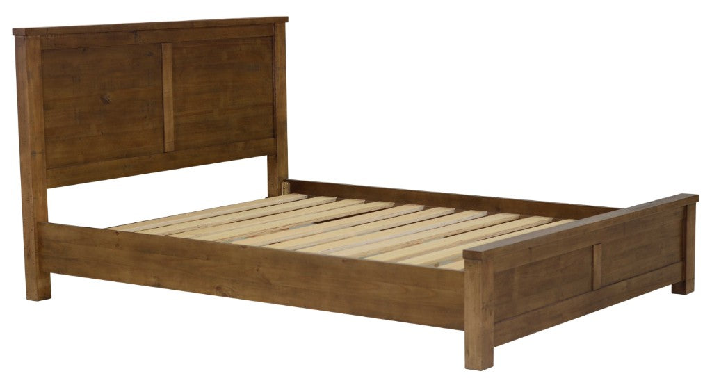 SCOTTI SOLID PINE KING BED AGED SUNDRIED ASH COLOUR