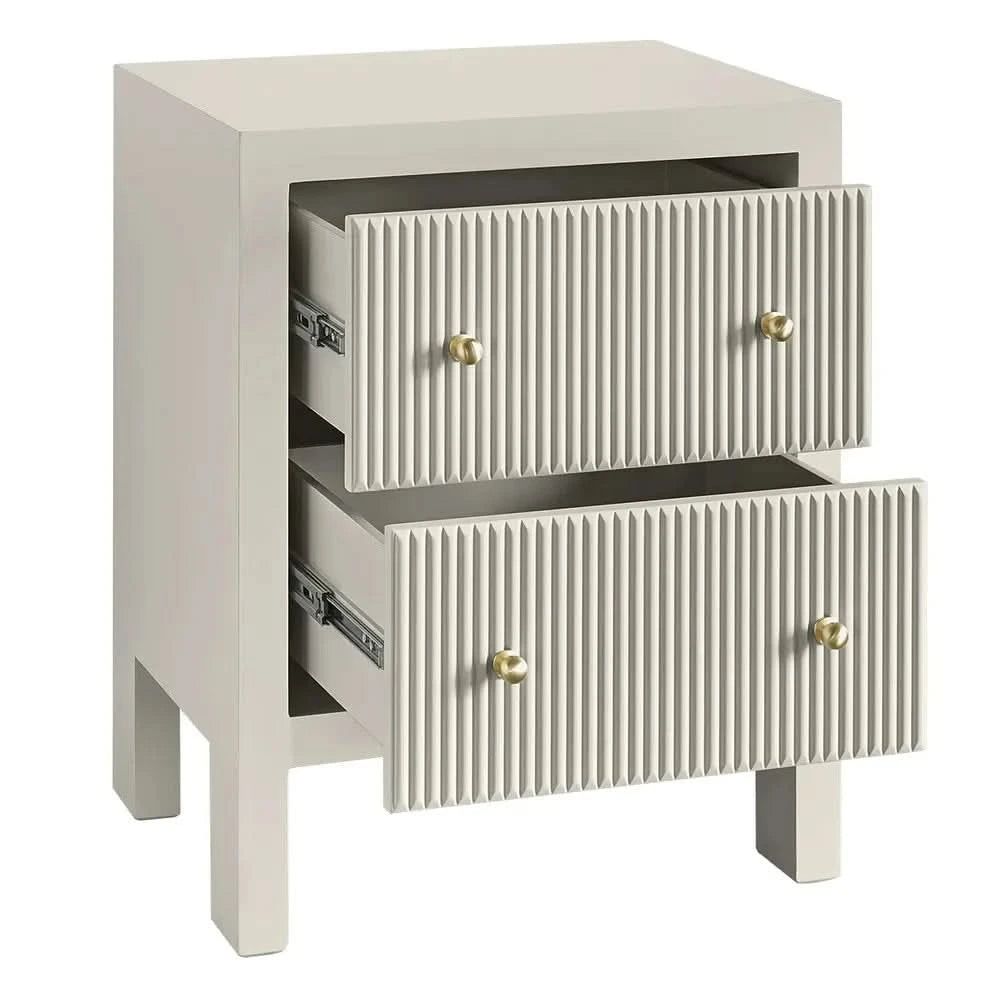 JAYLA SMALL 2-DRAWER GREY  BEDSIDE TABLE