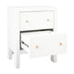 JAYLA SMALL WHITE  2-DRAWER BEDSIDE TABLE