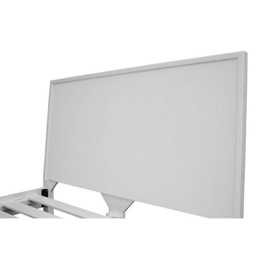 SNOWDON ACACIA QUEEN BED IN WHITE ART DECO STYLE