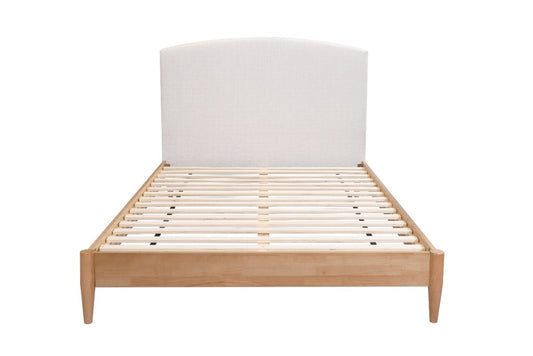 SOLENE FABRIC DOUBLE BED WITH UPH BH & USB SANDSTONE
