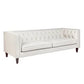 CLANCY-3-SEATER TUFTED SOFA NATURAL LINEN
