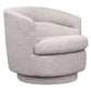 BRYNN BOUCLE SWIVEL ARMCHAIR WARM GREY