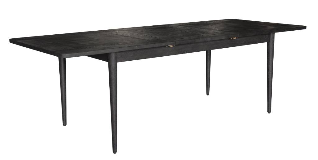 MEDRANO OAK  SANDBLASTED BLACK EXTENSION DINING TABLE 170/230CM
