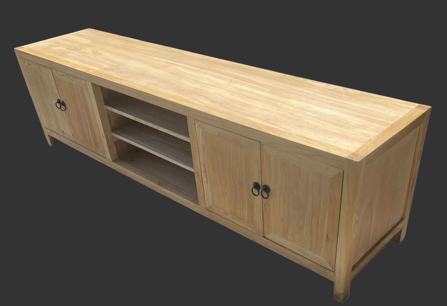 BORDEAUX SOLID ELM WOOD TV UNIT 200CM