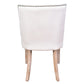 CALABRIA ANTIQUE WHITE FABRIC DINING CHAIR WITH WHITEWASH LEGS