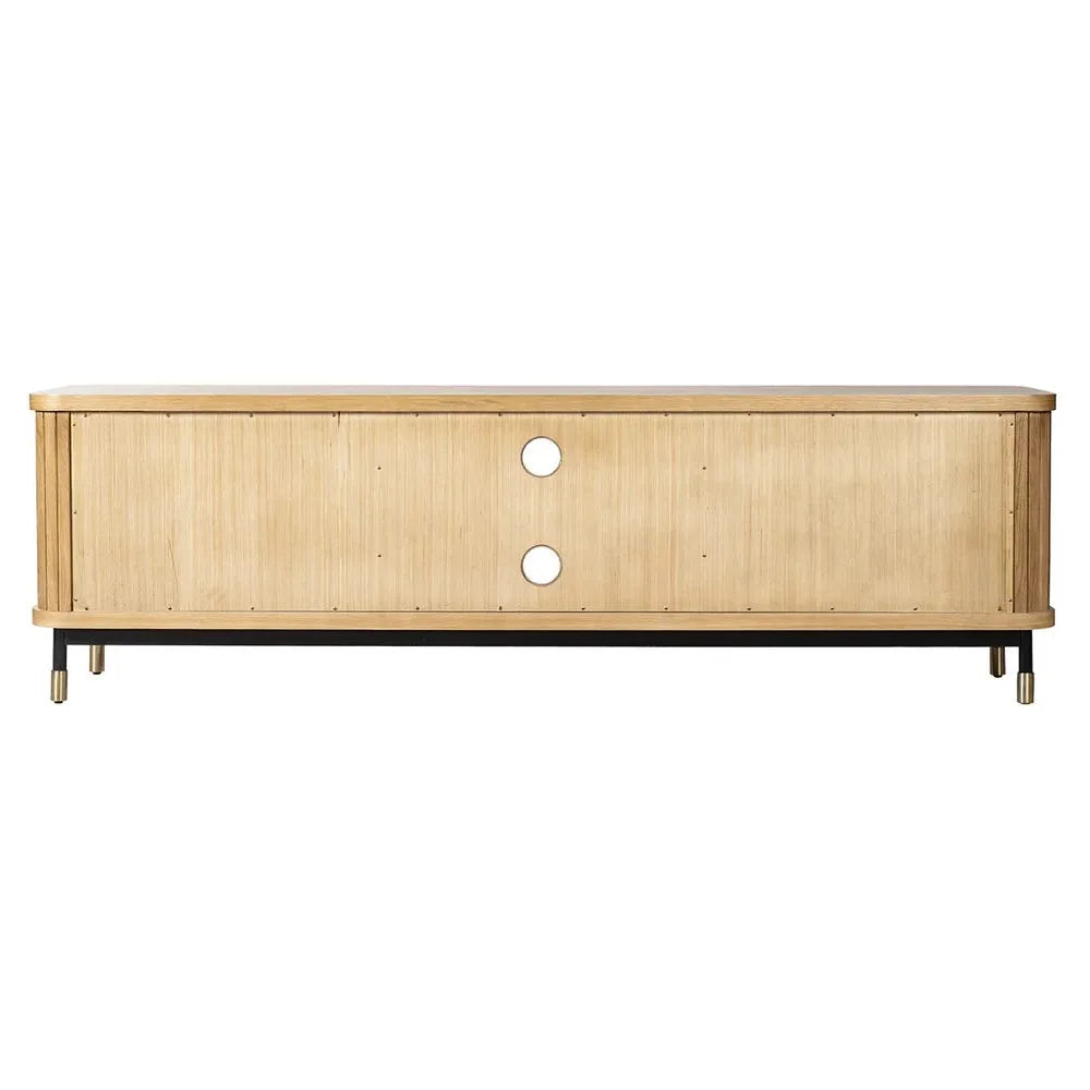 PEMBROKE OAK TIMBER 4-DRAWER TV UNIT ETU NATURAL 200CM