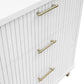 PEMBROKE OAK TIMBER 3-DRAWER CHEST OF DRAWERS WHITE