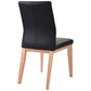 OAKLEY LEATHER DINING CHAIR BLACK