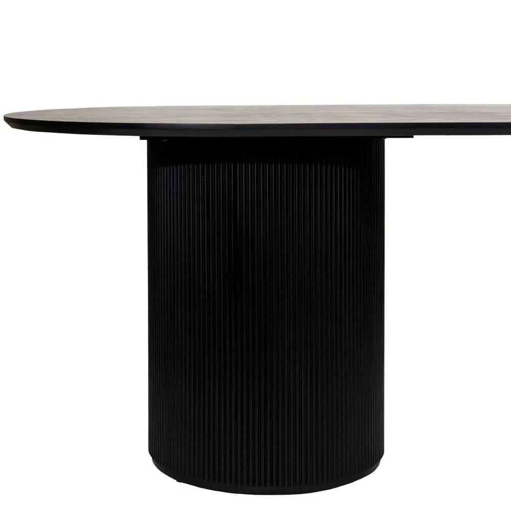 BELGRAVIA OVAL DINING TABLE 240CM SATIN BLACK