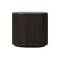 SABRAN MAHOGANY OVAL 3-DRAWER BEDSIDE TABLE NIGHTSTAND GREY OAK