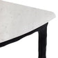 SOREN MARBLE DEMILUNE TABLE/ACCENT TABLE - BLACK FRAME 90CM