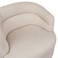 BRYNN  SWIVEL BOUCLE ARMCHAIR WHITE