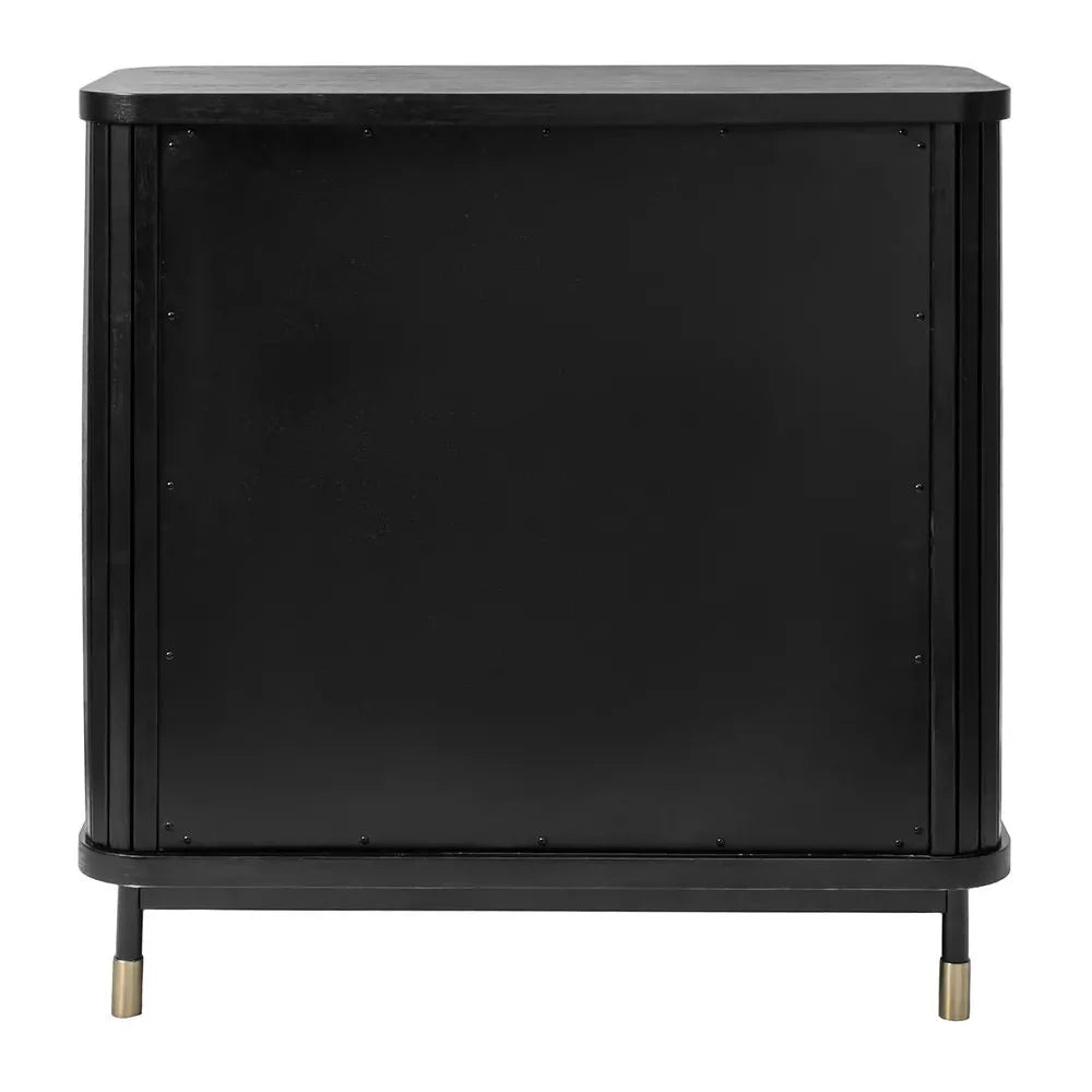 PEMBROKE OAK TIMBER 3-DRAWER CHEST OF DRAWERS BLACK