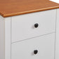 ASTLEY HAMPTONS LOOK 2-DRAWER BEDSIDE TABLE WHITE /MID BROWN
