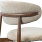 SEVERIN SOLID & VENEER MALAYSIAN HARDWOOD DINING CHAIR BEIGE/ WALNUT