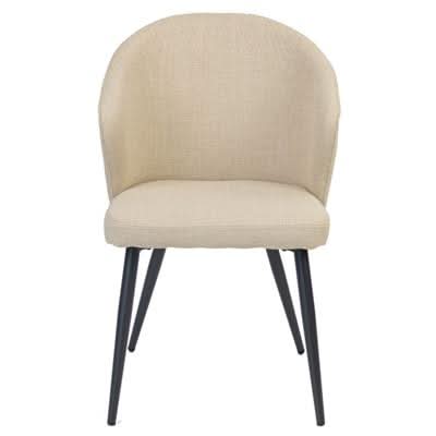 DARLA HAMPTON FABRIC DINING CHAIR BEIGE
