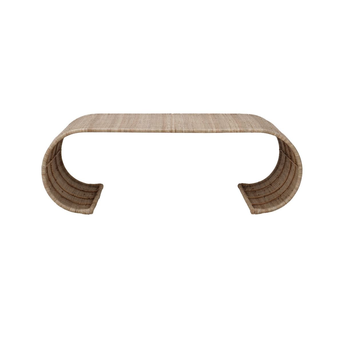 FORSTER  HAMPTON RATTAN COFFEE TABLE  NATURAL
