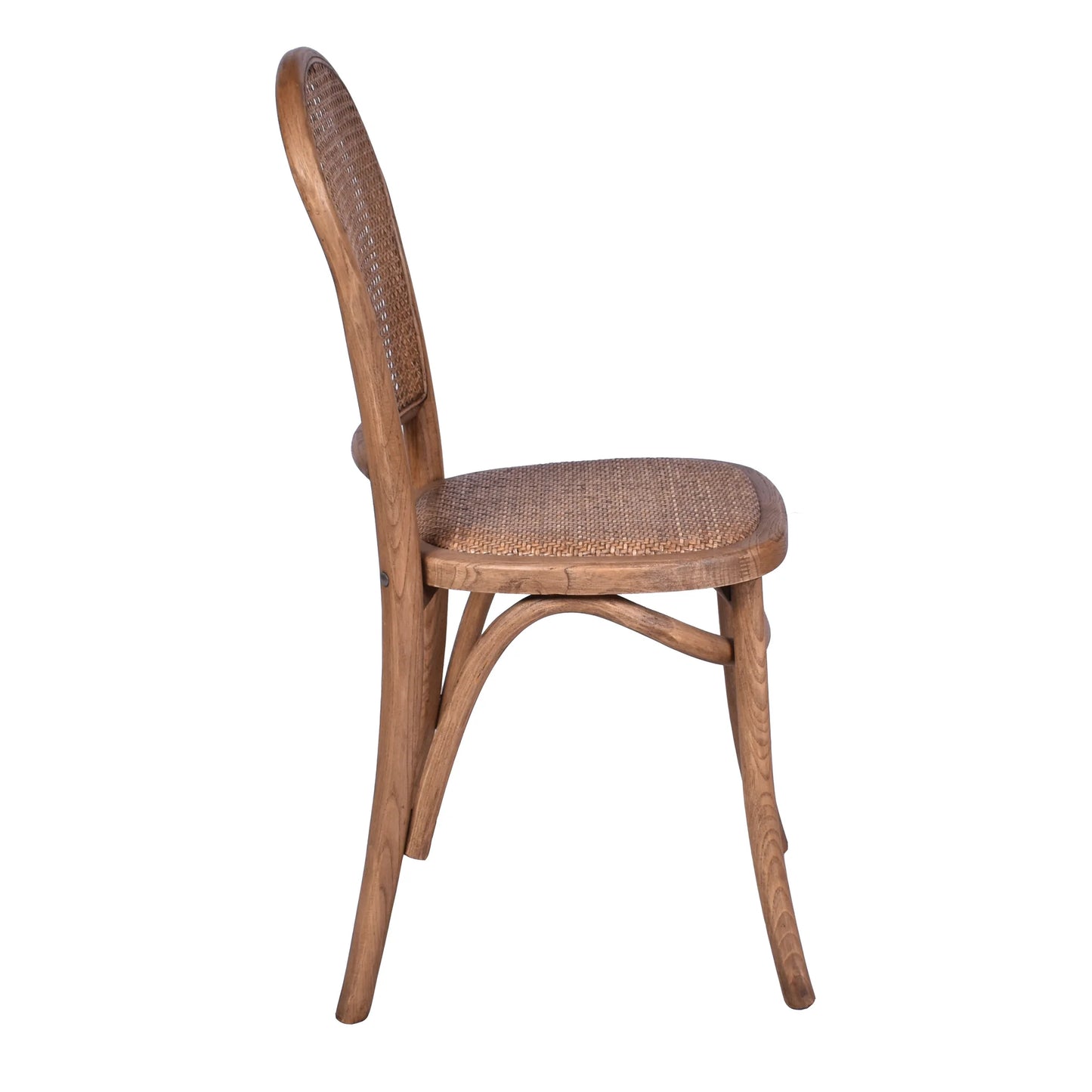 DUMAS SOLID OAK & RATTAN DINING CHAIR NATURAL