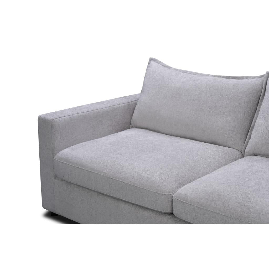 DEVINE SOFA BED IN SILVER COLOURED FABRIC - MyChocolateWood