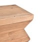 KANITZ RECYCLED PINE ZIGZAG STOOL/SIDE TABLE LAMP TABLE NATURAL