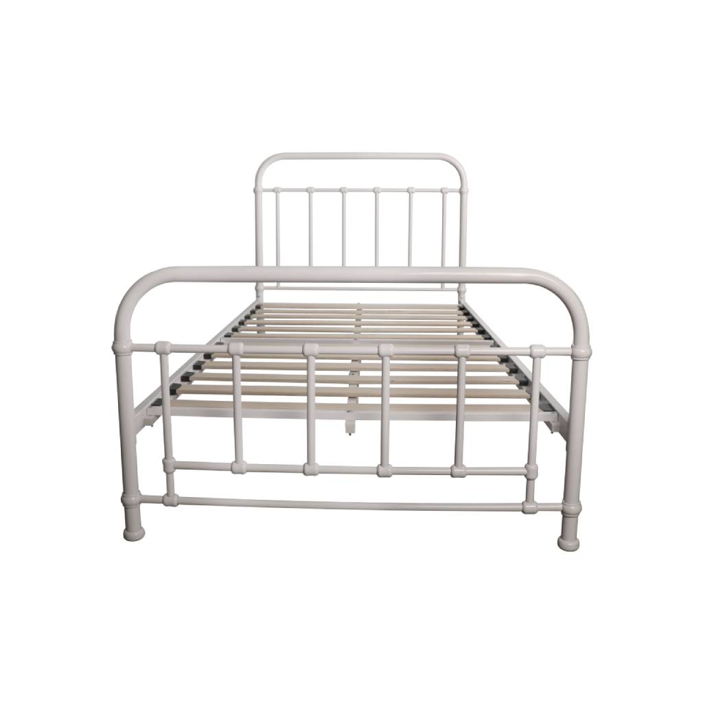 PICOLA KING SINGLE METAL BED WHITE