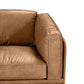 DAVIEN LIGHT BROWN 2.5 SEATER SOFA TOP GRAIN COW LEATHER