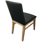MORROW LEATHER DINING CHAIR BLACK/NATURAL