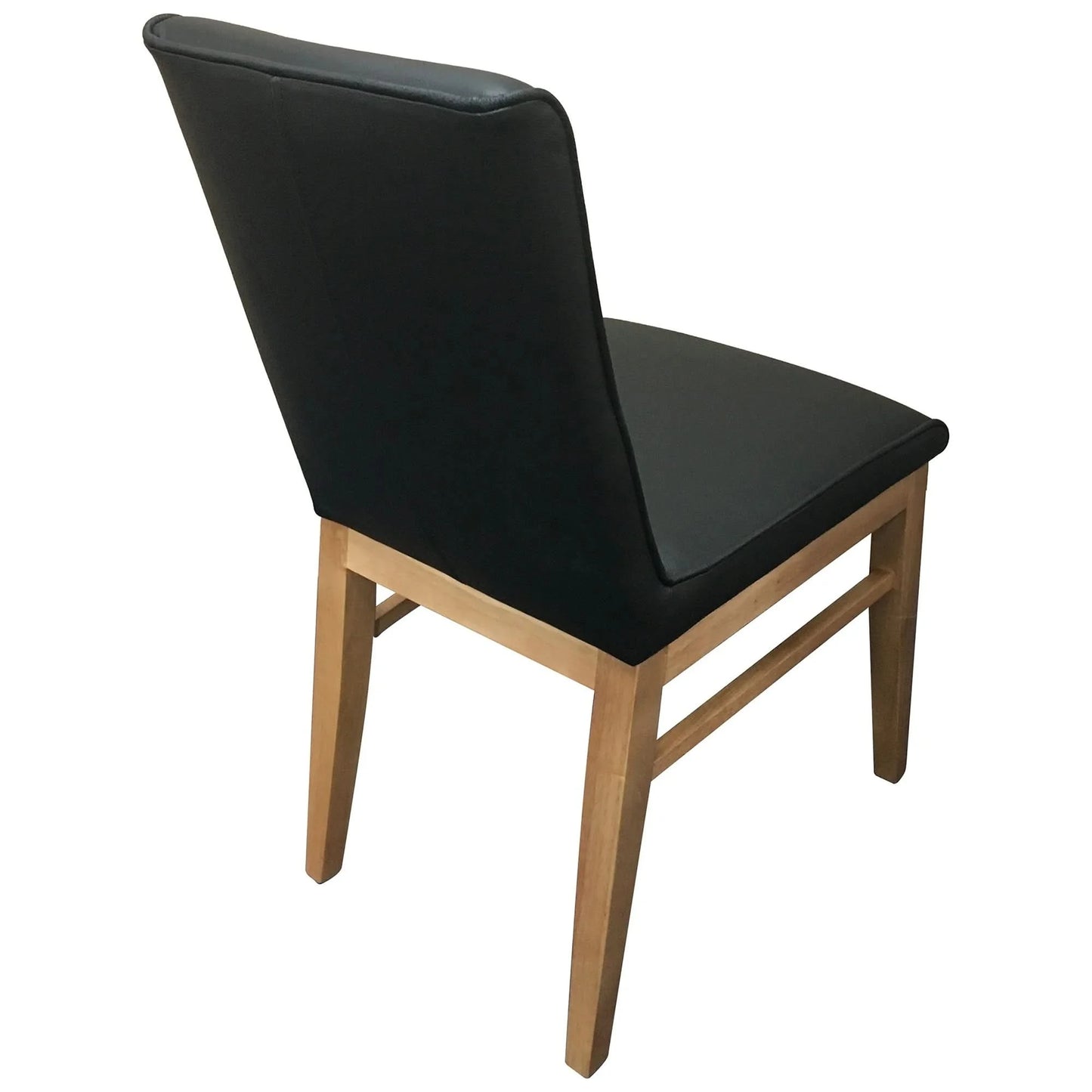 MORROW LEATHER DINING CHAIR BLACK/NATURAL